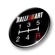 Wheel Badges in 3D Domed Gel to fit RALLIART GEAR STICK Badge